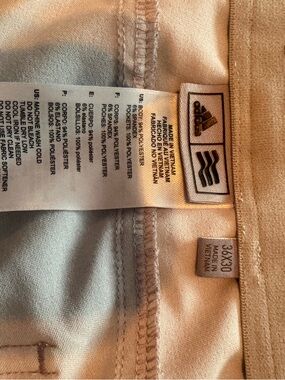 adidas Light Gray Heathered Golf Pants with Branded Tag 36 X 30